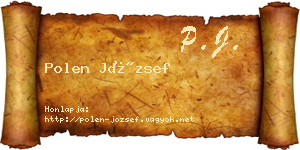 Polen József névjegykártya